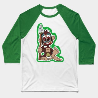 Little Monkey Warrior Baseball T-Shirt